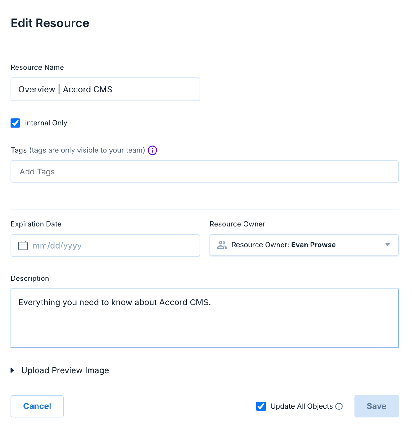 Using Resource Expiration Workflows in Your Resource Library (CMS)