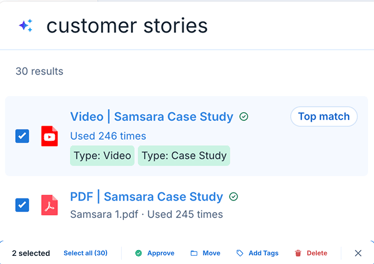 Selecting - Smart Search